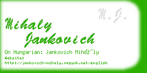 mihaly jankovich business card